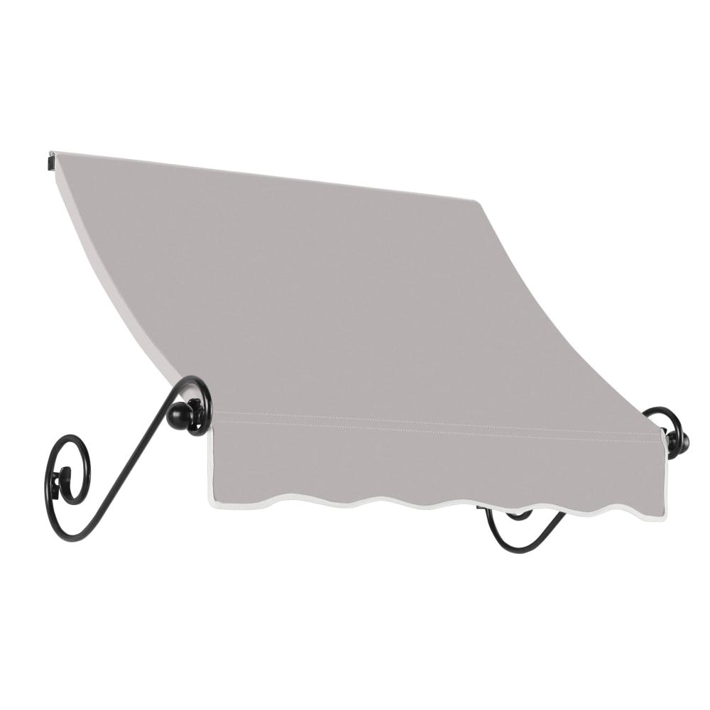 Awntech 3.375 ft Charleston Fixed Awning Acrylic Fabric, Gray