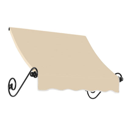 Awntech 3.375 ft Charleston Fixed Awning Acrylic Fabric, Tan