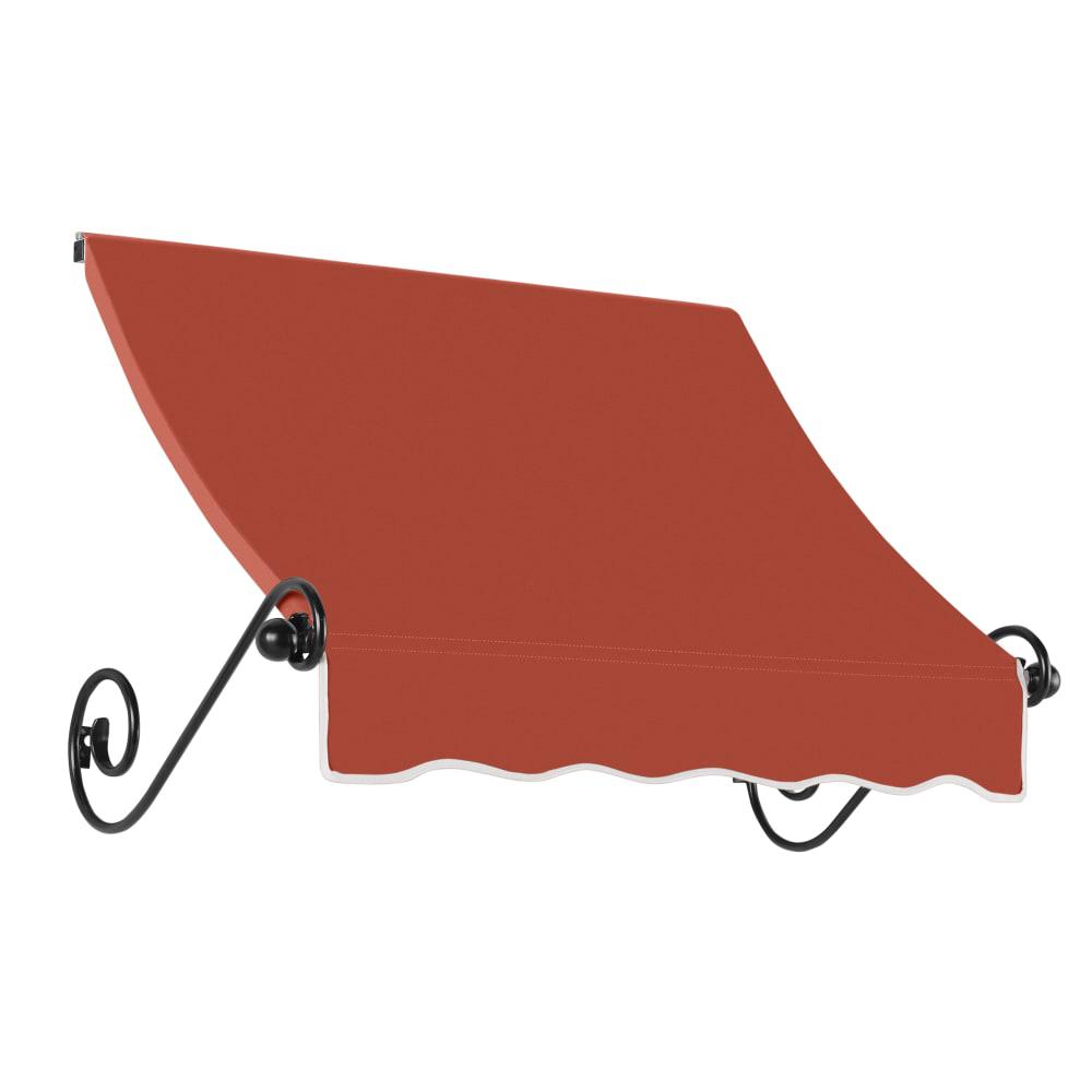 Awntech 3.375 ft Charleston Fixed Awning Acrylic Fabric, Terracotta
