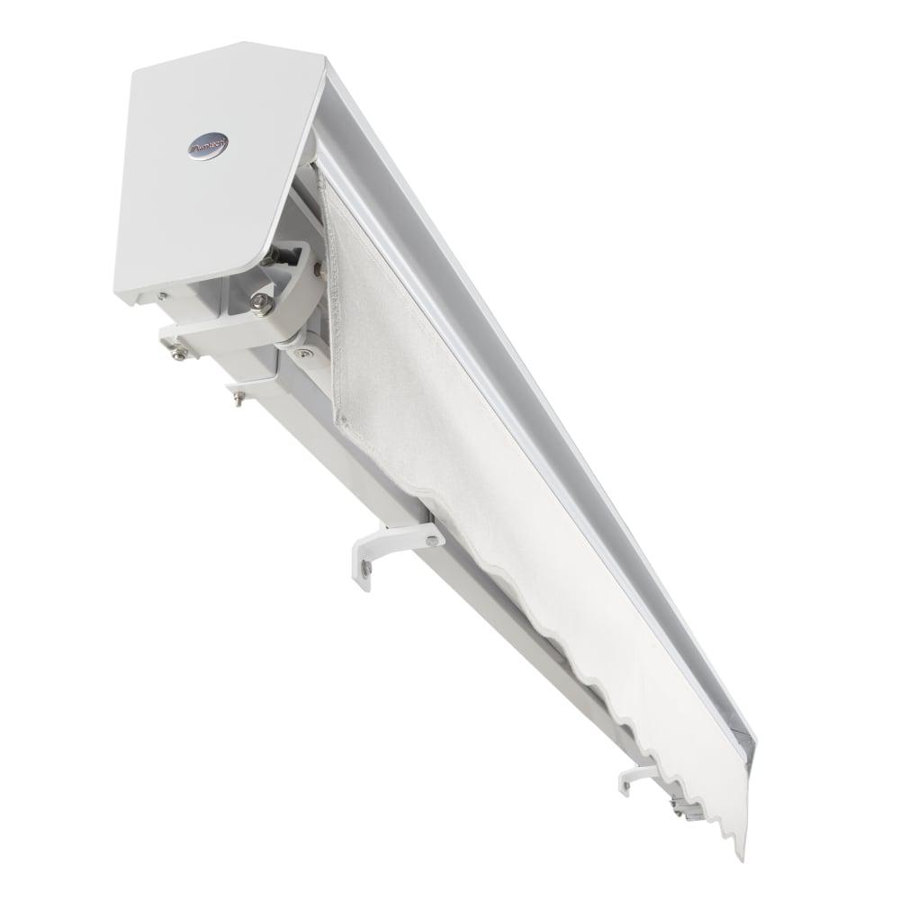 10' x 8' Destin Right Motor Right Motorized Patio Retractable Awning, White