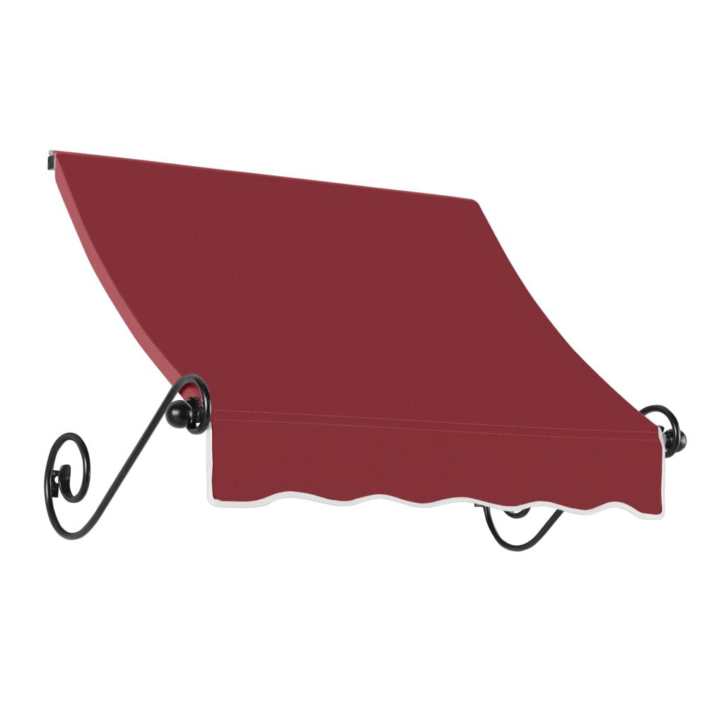 Awntech 4.375 ft Charleston Fixed Awning Acrylic Fabric, Burgundy