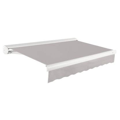 12' x 10' Full Cassette Right Motorized Patio Retractable Awning, Gray