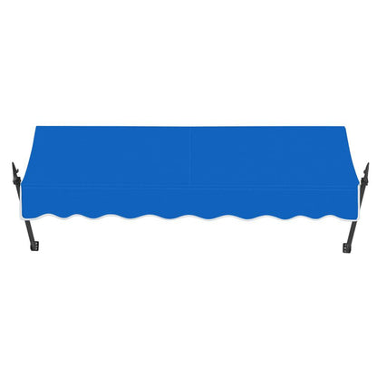 Awntech 8.375 ft New Orleans Fixed Awning Acrylic Fabric, Bright Blue