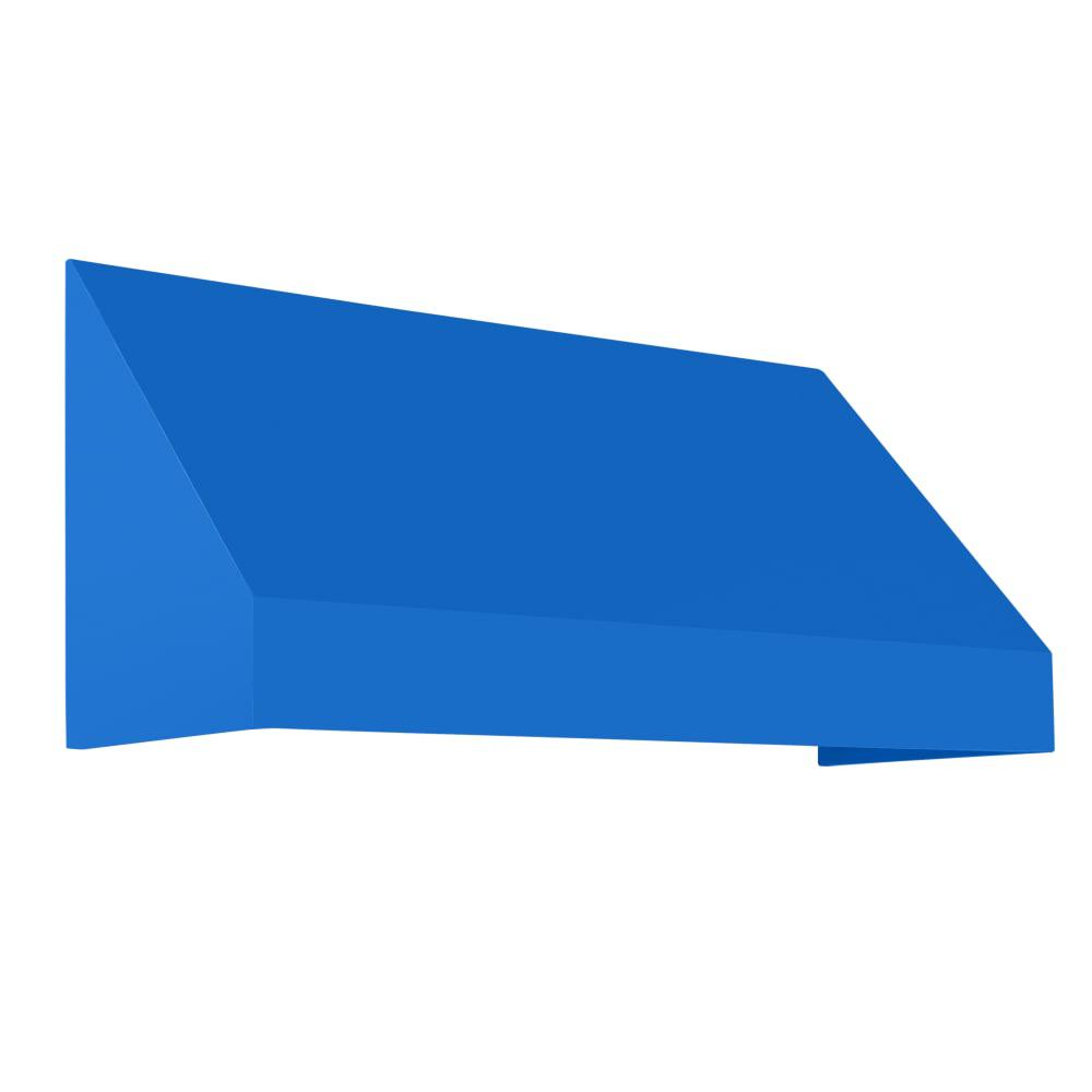 Awntech 5.375 ft New Yorker Fixed Awning Acrylic Fabric, Bright Blue