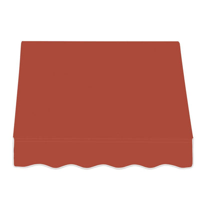 Awntech 3.375 ft Dallas Retro Fixed Awning Acrylic Fabric, Terracotta