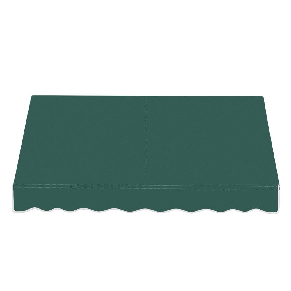Awntech 10.375 ft Dallas Retro Fixed Awning Acrylic Fabric, Forest