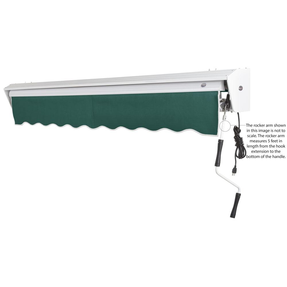 10' x 8' Destin Right Motor Right Motorized Patio Retractable Awning, Forest