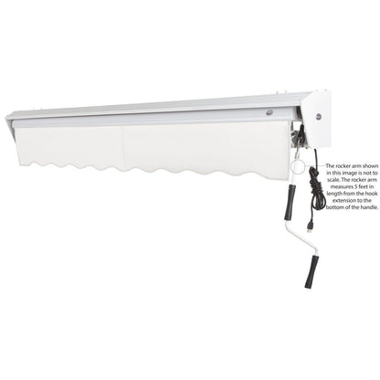 10' x 8' Destin Right Motor Right Motorized Patio Retractable Awning, White
