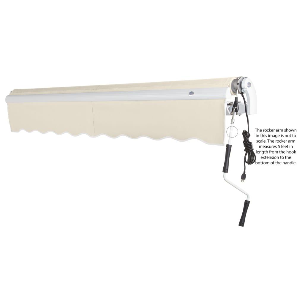 12' x 10' Maui Right Motor Right Motorized Patio Retractable Awning, Linen
