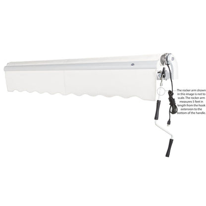 10' x 8' Maui Right Motor Right Motorized Patio Retractable Awning, White