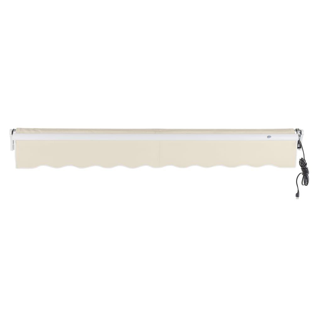 12' x 10' Maui Right Motor Right Motorized Patio Retractable Awning, Linen