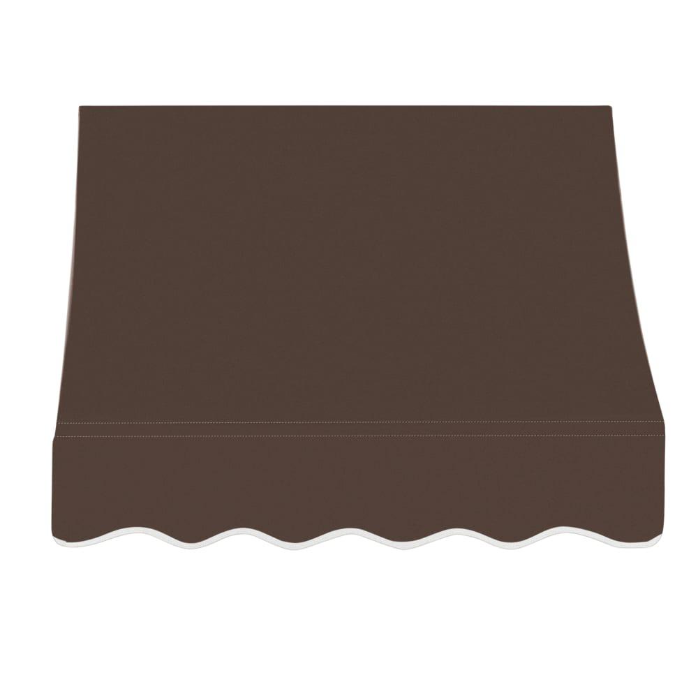 Awntech 3.375 ft Nantucket Fixed Awning Acrylic Fabric, Brown