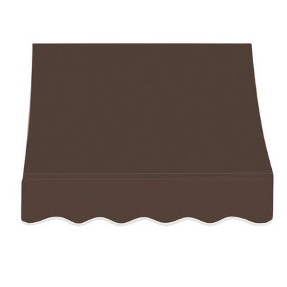Awntech 3.375 ft Nantucket Fixed Awning Acrylic Fabric, Brown
