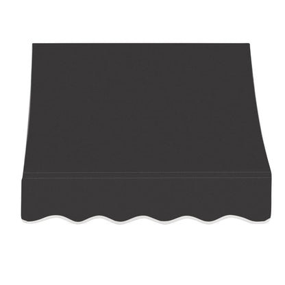 Awntech 3.375 ft Nantucket Fixed Awning Acrylic Fabric, Black
