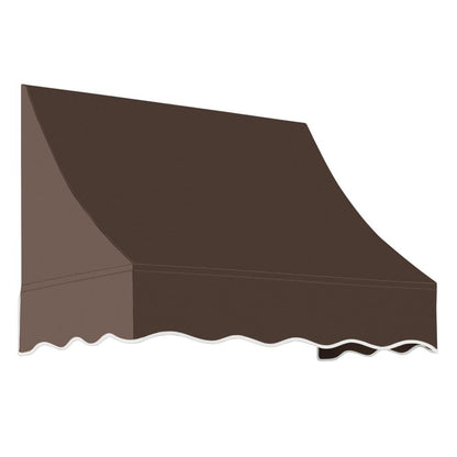 Awntech 3.375 ft Nantucket Fixed Awning Acrylic Fabric, Brown