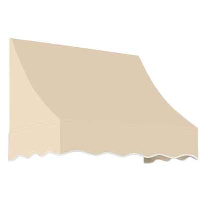 Awntech 3.375 ft Nantucket Fixed Awning Acrylic Fabric, Tan