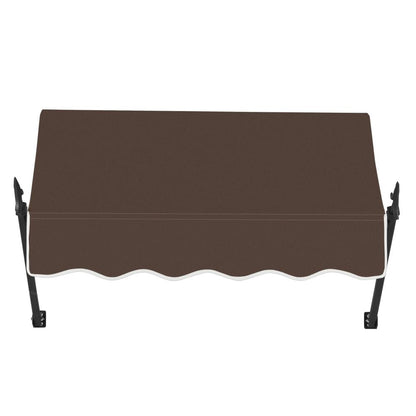 Awntech 3.375 ft New Orleans Fixed Awning Acrylic Fabric, Brown