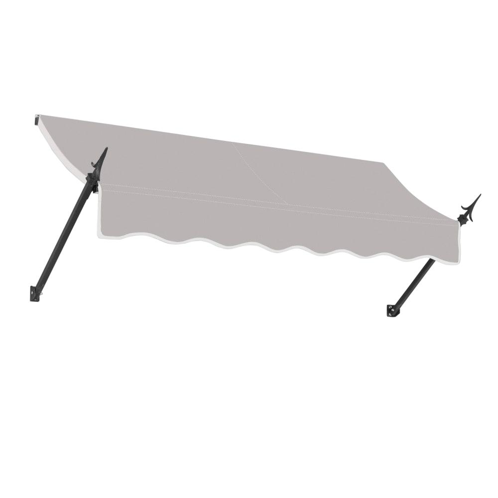 Awntech 10.375 ft New Orleans Fixed Awning Acrylic Fabric, Gray