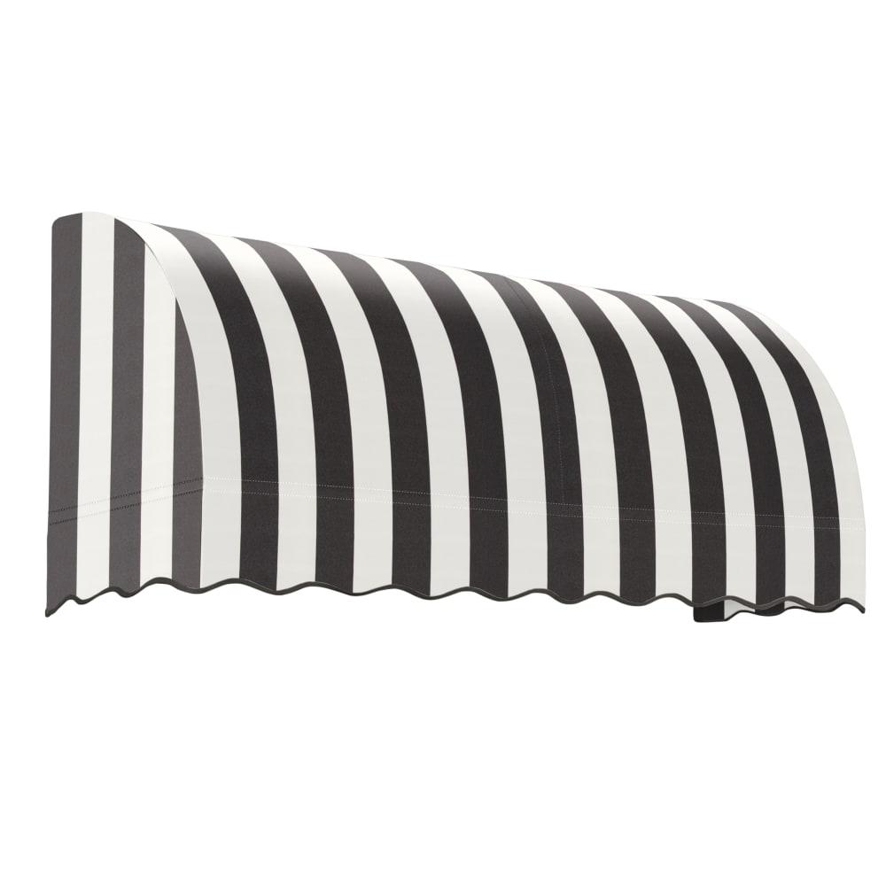 Awntech 10.375 ft Savannah Fixed Awning Acrylic Fabric, Black/White Stripe