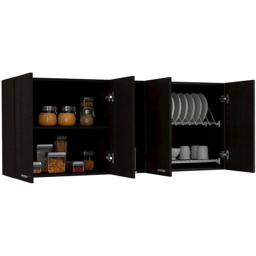 Portofino 150 Wall Cabinet Black MDF