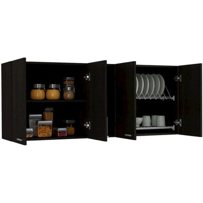 Portofino 150 Wall Cabinet Black MDF