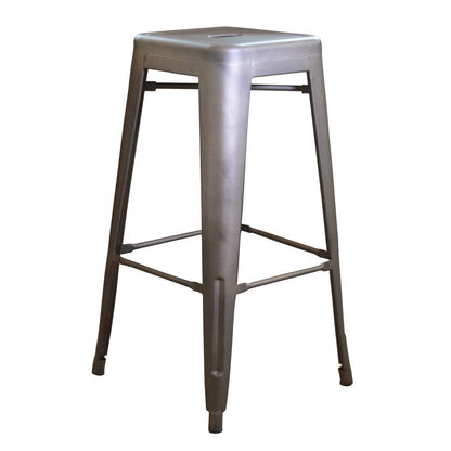 AmeriHome Loft Gun Metal 30 inch Metal Bar Stool - 4 Piece
