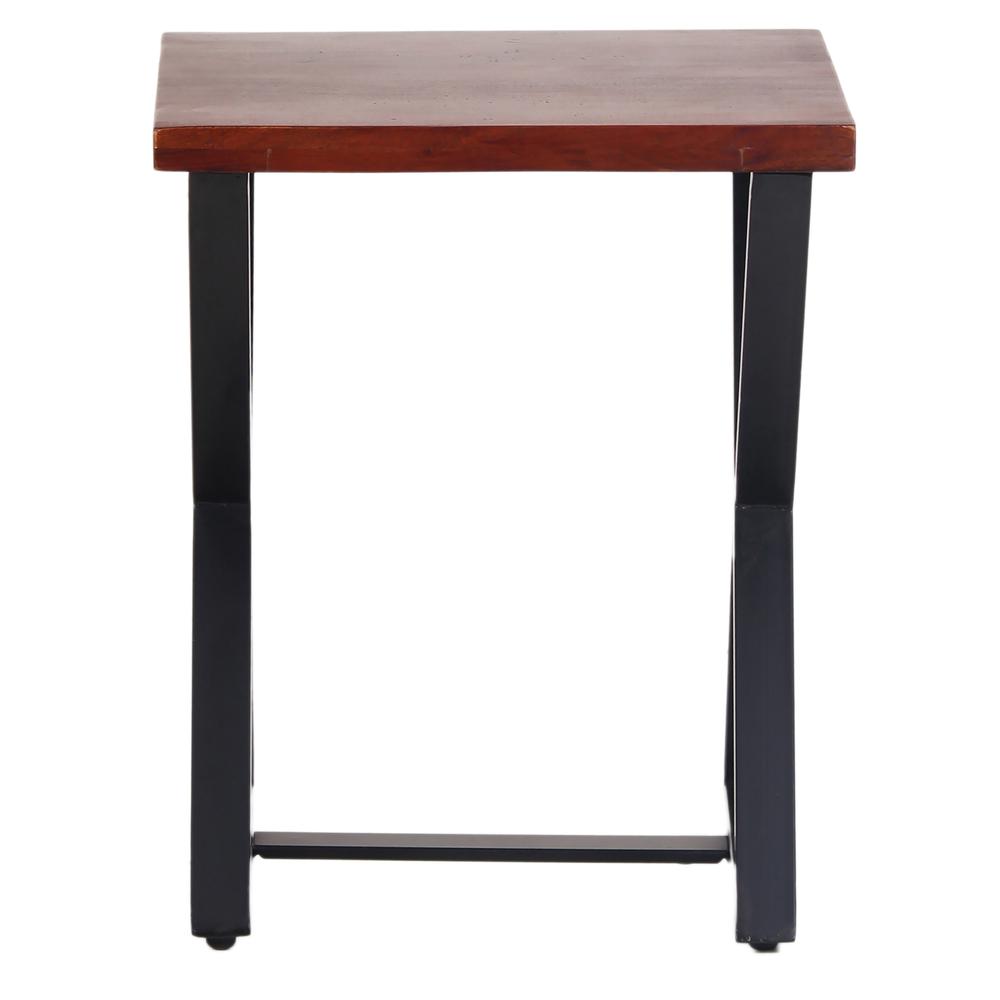 AmeriHome Acacia Cross Leg Side Table