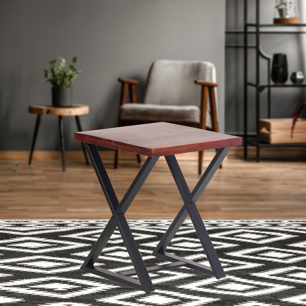AmeriHome Acacia Wood Cross Leg Living Room Table Set