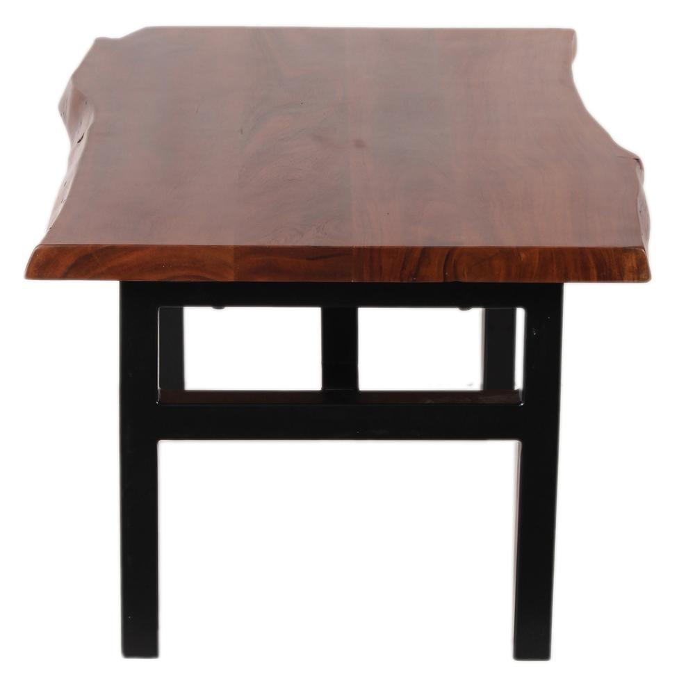 AmeriHome Acacia Live Edge Trestle Coffee Table