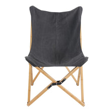 AmeriHome Canvas and Bamboo Butterfly Chair - Black