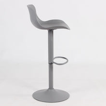 AmeriHome Adjustable Height Solid Color Monochromatic Bar Stool Set- Gray