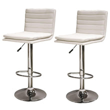 AmeriHome Modern Ripple Back Bar Stool - 2 Piece White