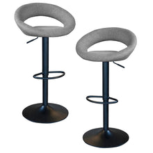 AmeriHome Classic Charcoal Gray Fabric Bar Stool Set