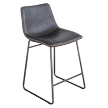 AmeriHome Classic Faux Leather 24 inch Counter Height Chair Set - Black