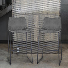 AmeriHome Classic Faux Leather 30 inch Pub Height Chair Set - Grey