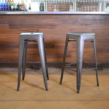 AmeriHome Loft Gun Metal 30 inch Metal Bar Stool - 2 Piece