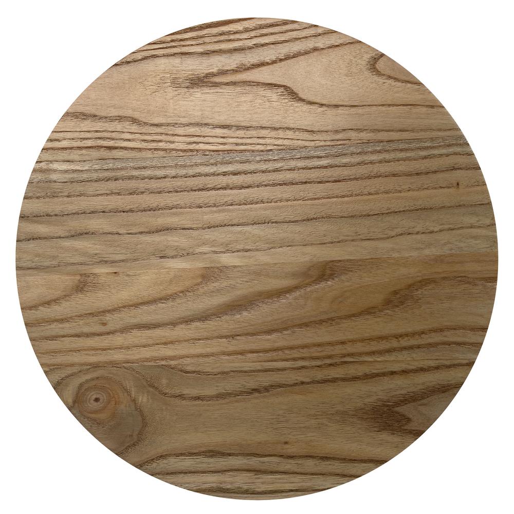 Round Adjustable Height Bar Stools with Wood Seat – Natural Stain
