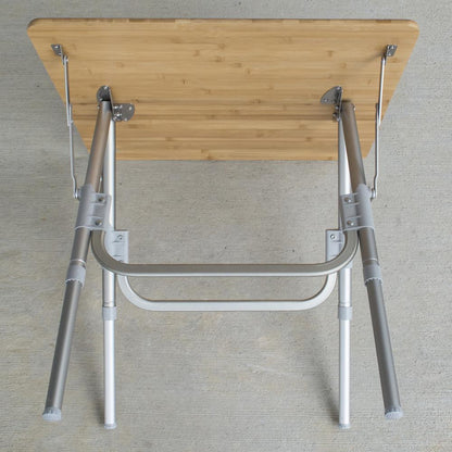 AmeriHome Folding Bamboo Side Table