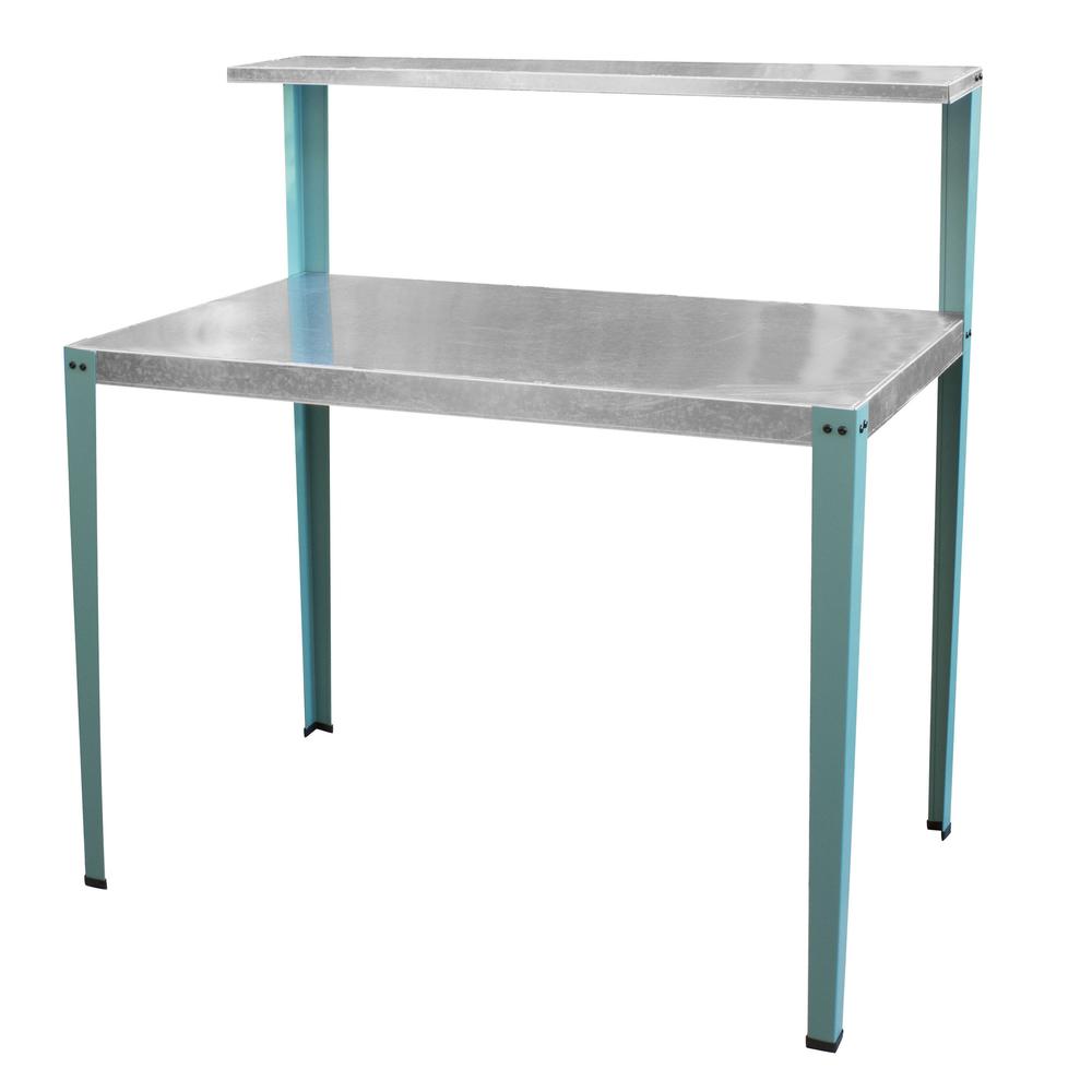 AmeriHome Multi-Use Steel Table/Work Bench with Teal Legs