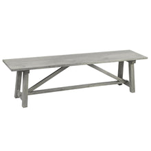 AmeriHome Trestle Farm House Mango Wood 53 in. Bench - Grey