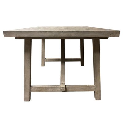 AmeriHome Trestle Farm House Mango Wood 58 in. Dining Table - Grey