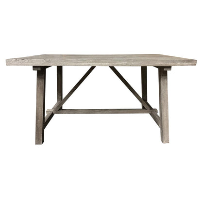 AmeriHome Trestle Farm House Mango Wood 58 in. Dining Table - Grey