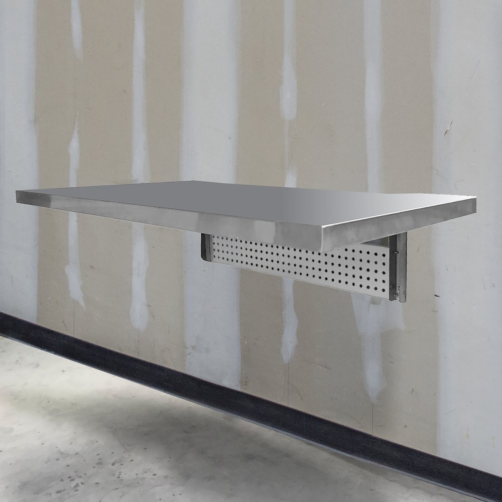 Sportsman Series Space Saving Stainless Steel Wall Mount Work Table