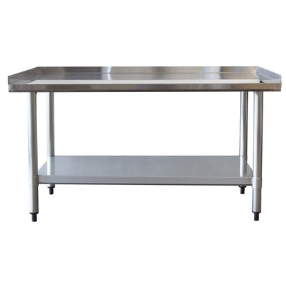 Sportsman Series Upturned Edge Stainless Steel Work Table 24 x 48 Inches