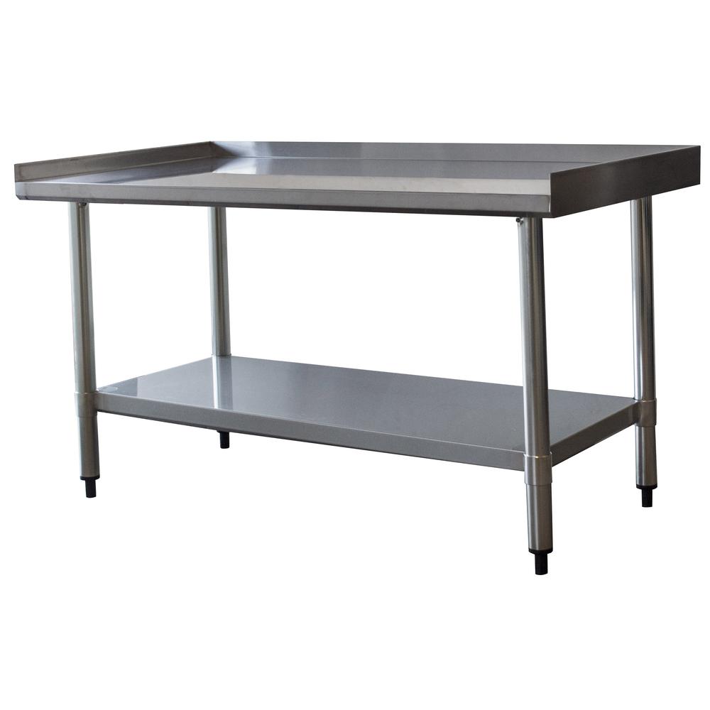 Sportsman Series Upturned Edge Stainless Steel Work Table 24 x 48 Inches