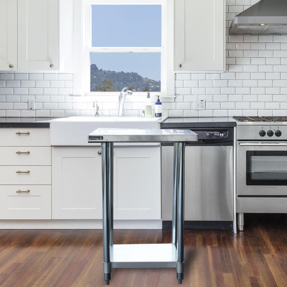 Sportsman Series Stainless Steel Work Table 24 x 24 Inches
