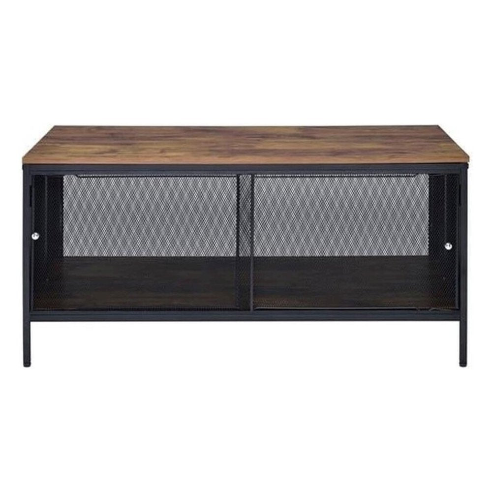 Winam Coffee Table, Antique Oak & Black