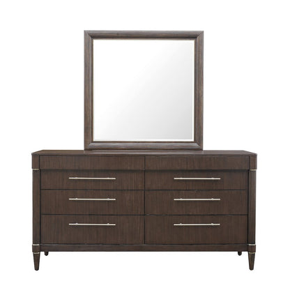 Asher Park Dresser Mirror, Piano Brown Finish