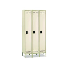 Single-Tier, Three-Column Locker, 36w x 18d x 78h, Two-Tone Tan