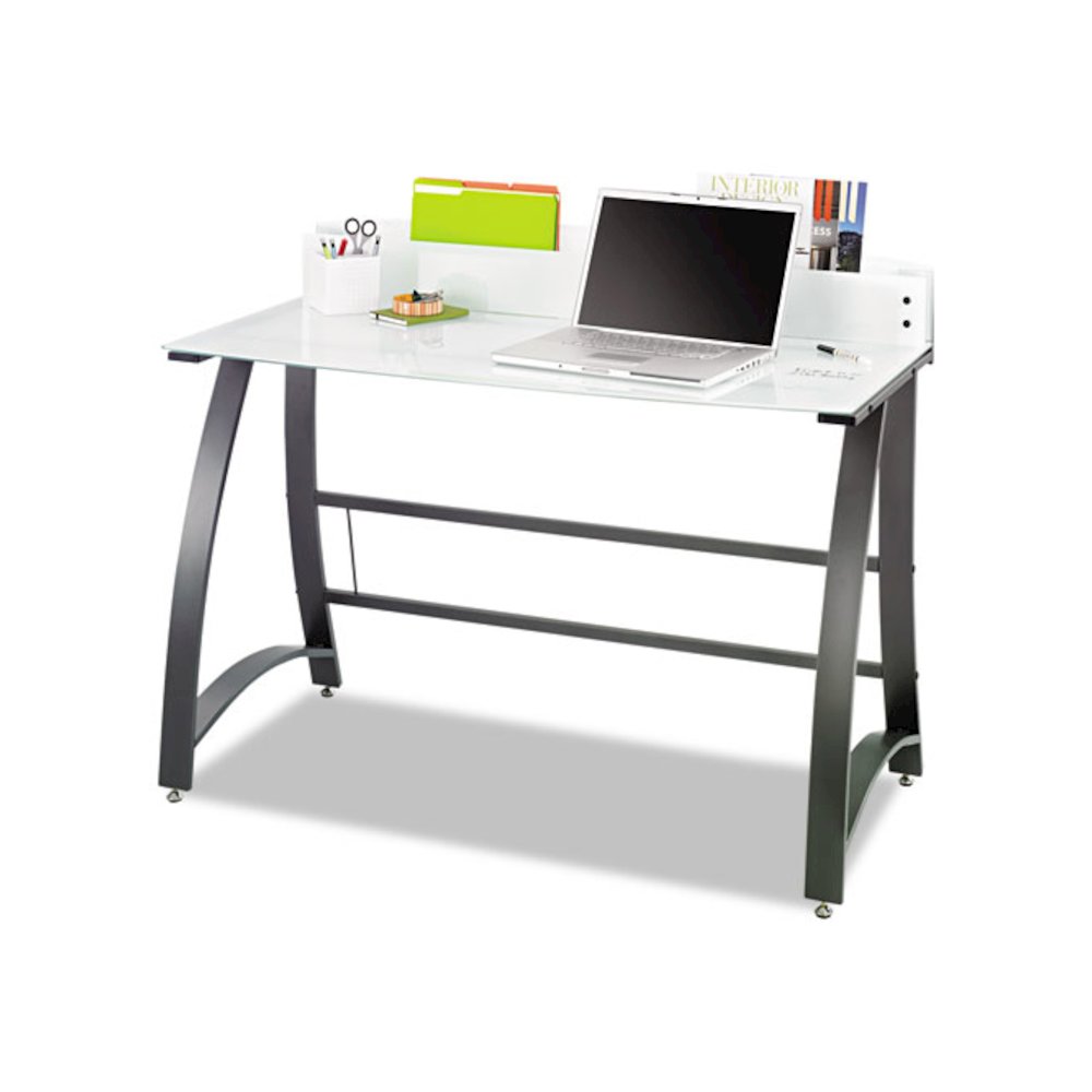 Xpressions 47" Computer Desk, 47" x 23" x 37", Frosted/Black